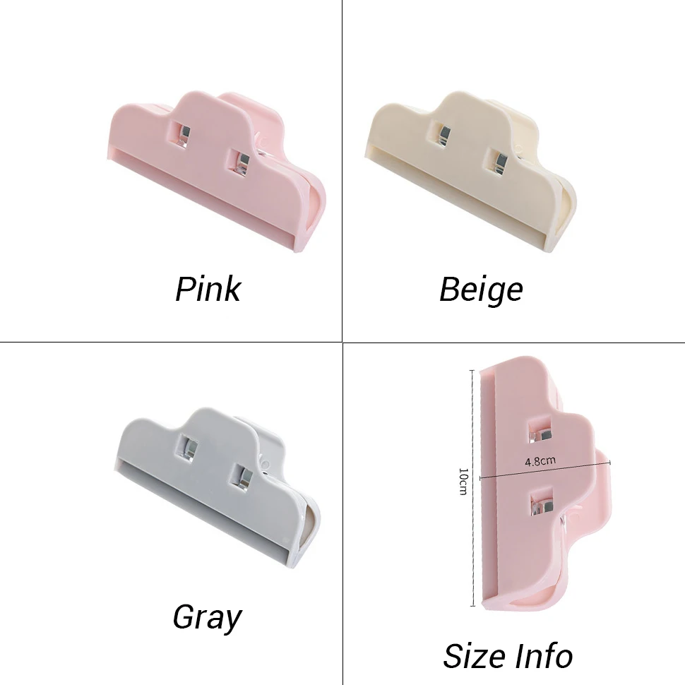 Зажимы для пакетов из АБС пластика 3 шт./лот 10 см длинный пластиковый пакет зажим