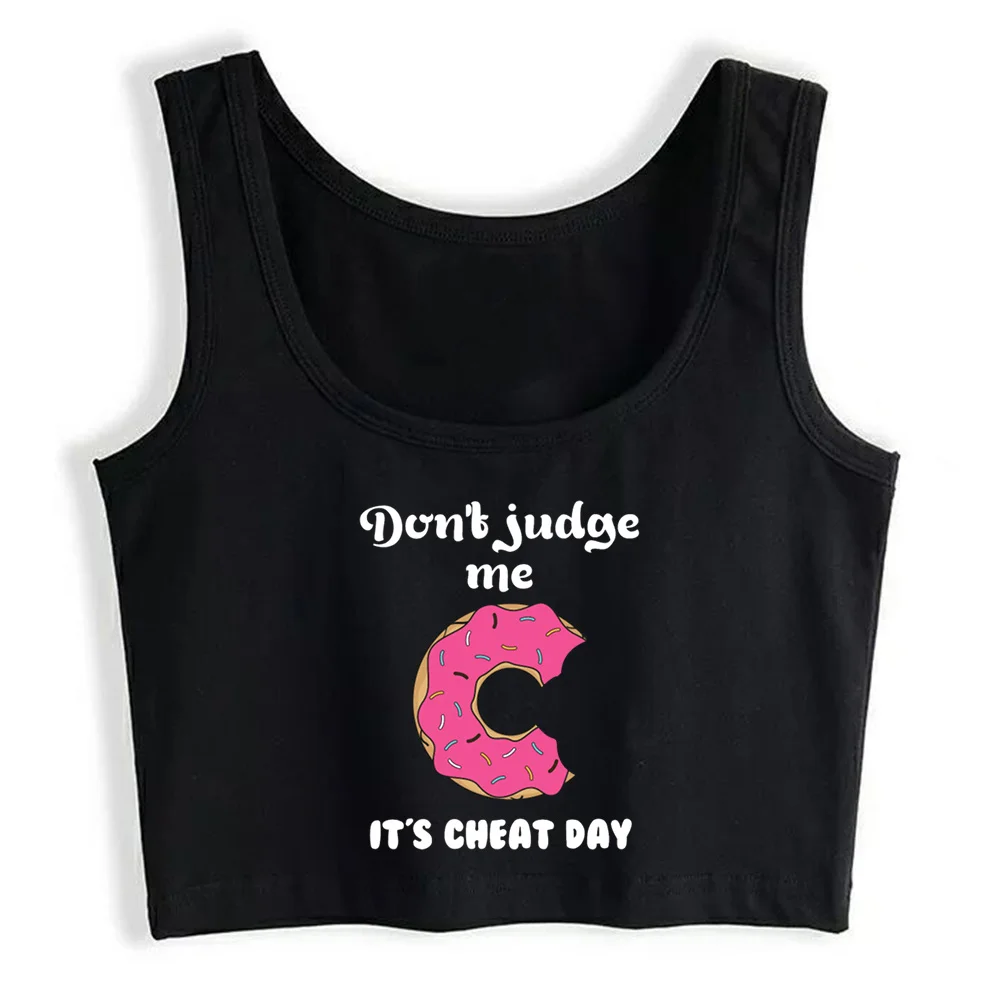 

Crop Top Women Its Cheat Day Aesthetic Y2k Harajuku Gothic Tank Top Female Clothes