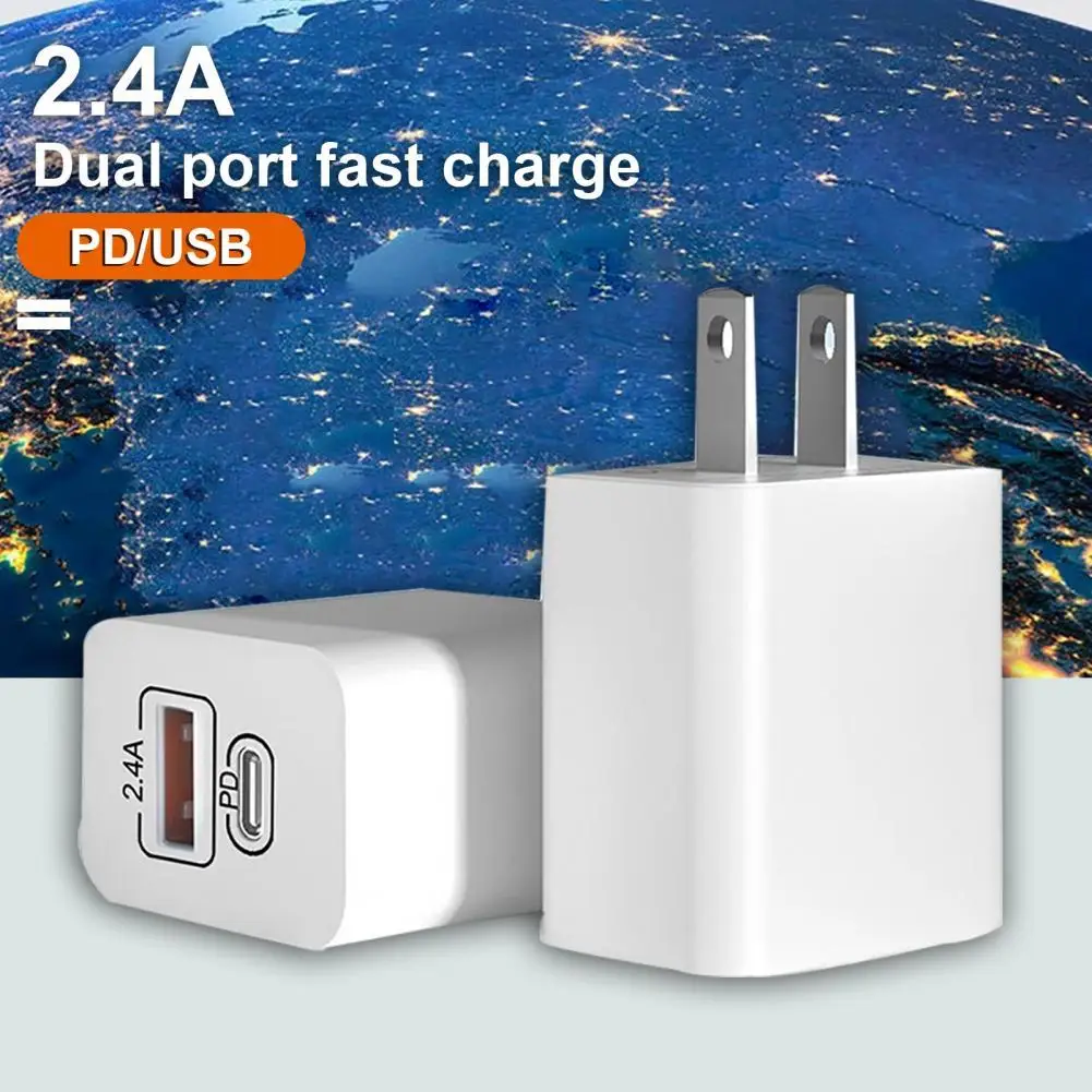 

18W Fast Charging 2.4A USB Type-C QC3.0 Power Adapter QC3.0 Fast Charging Mobile Phone Quick Charger Adapter EU/US Plug