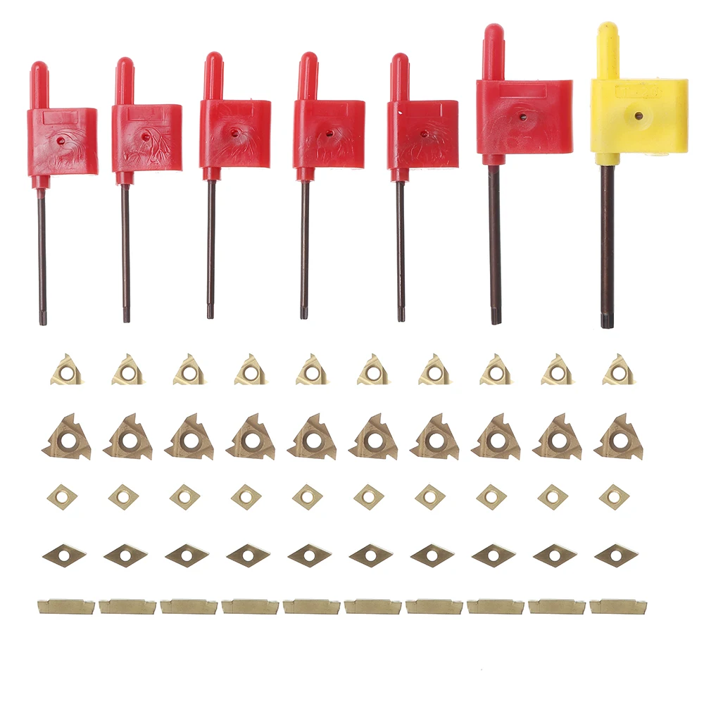64 шт./компл. 12 мм держатель токарного станка с 50 карбидными вставками DCMT CCMT MGMN ER IR