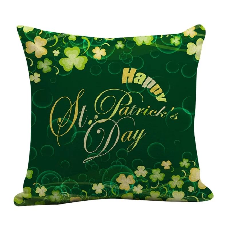 Новинка чехол для подушки на День Святого Патрика Подарки компании льняные