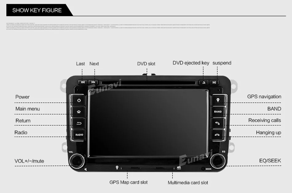 Автомагнитола Eunavi 2 Din Android DVD аудио радио мультимедиа для VW GOLF 6 Polo Bora JETTA B6 PASSAT Tiguan