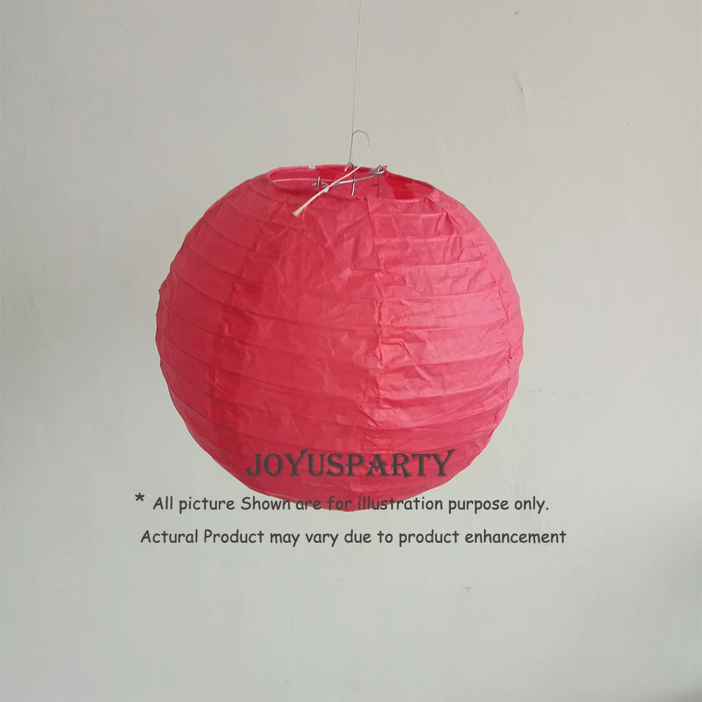 24 шт. Китайский бумажный фонарь разных размеров небесно-голубой оранжевый