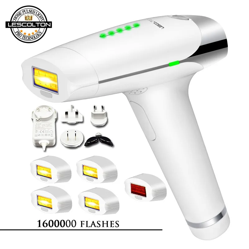 Six head T009 Lescolton профессиональная Перманентная IPL лазерная эпиляция электрическая фото Женская безболезненная машина для удаления волос - Цвет: Six head T009