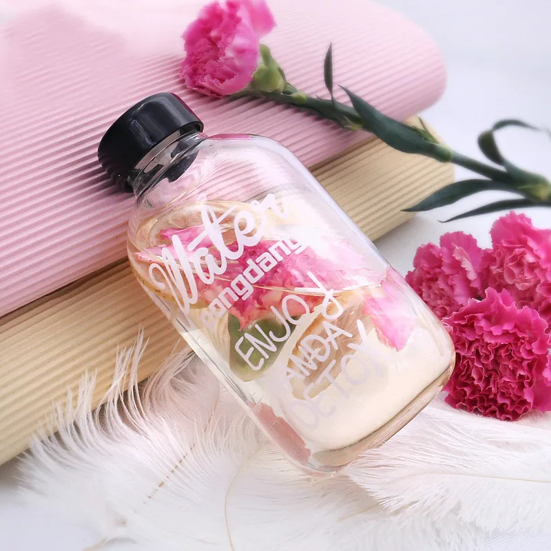 1000 мл 600 стеклянные бутылки для воды спортивные девочек и студентов креативная