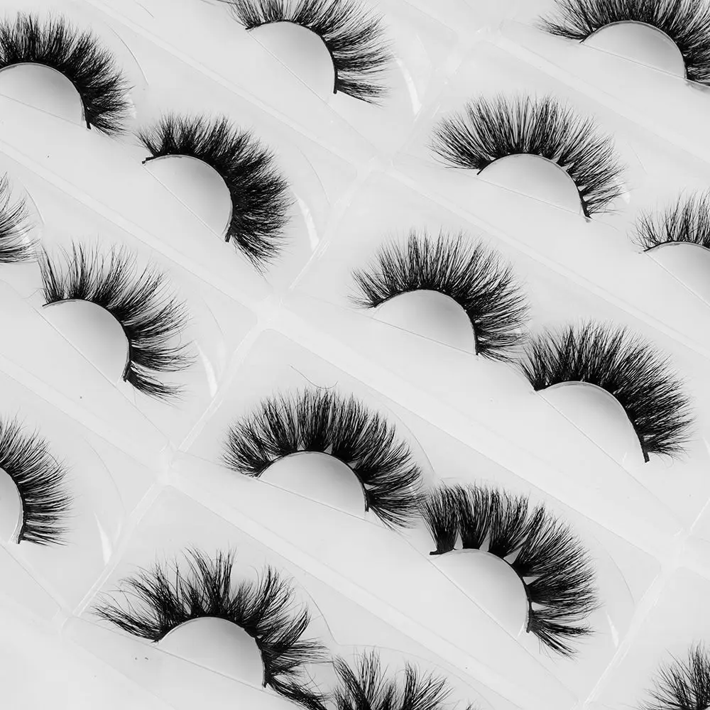 

1 пара, Многоразовые Накладные ресницы из 100% норки, 25 мм