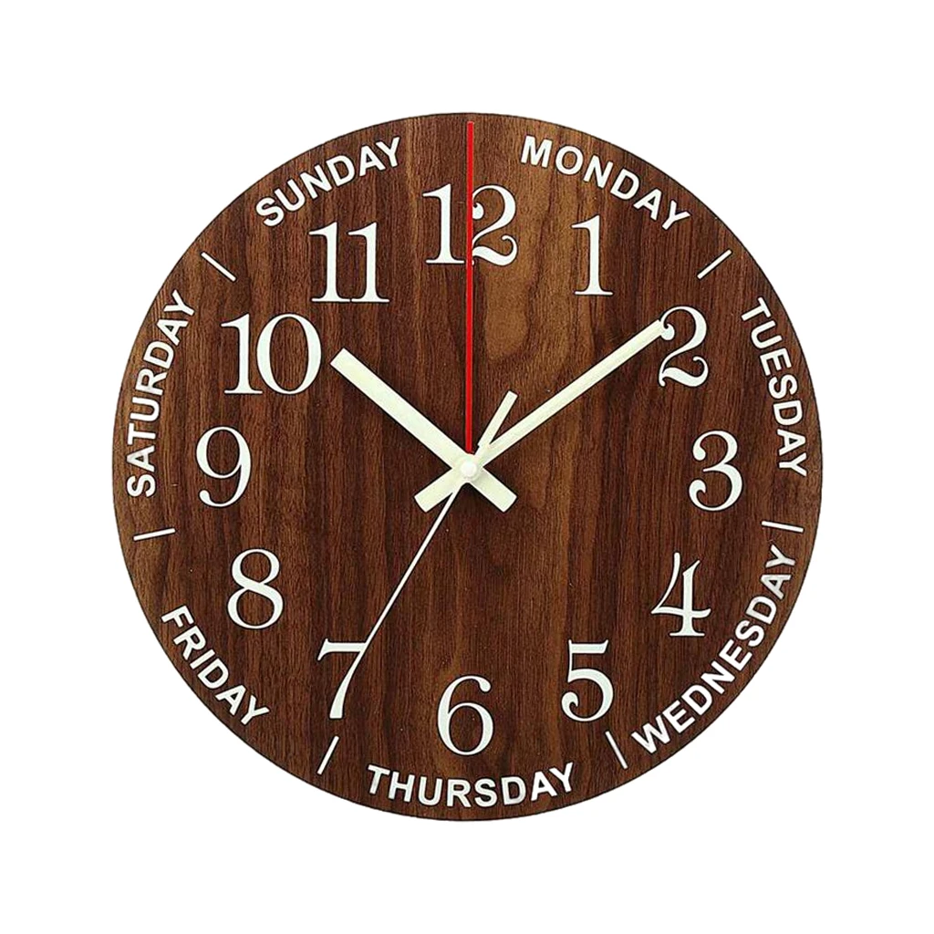 

12'' Wall Clock Glow in the Dark Frameless Wall Decoration Clocks Decoration