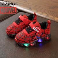 marvel spiderman spring and autumn childrens light up sneakers boys and girls breathable led shoes baby boy shoes