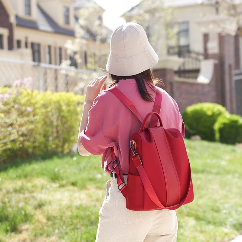 

2020 Fashion New PU Leather Women's Backpack Large Capacity Ladies Backpack Retro Style Student Leisure Travel School Bags
