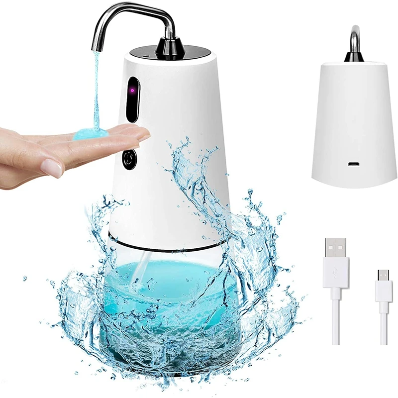 

Automatic Soap Dispenser Infrared Sensor Touchless Hand Washer 8.45Oz/250Ml Rechargeable Dispenser for Bathroom, Kitchen