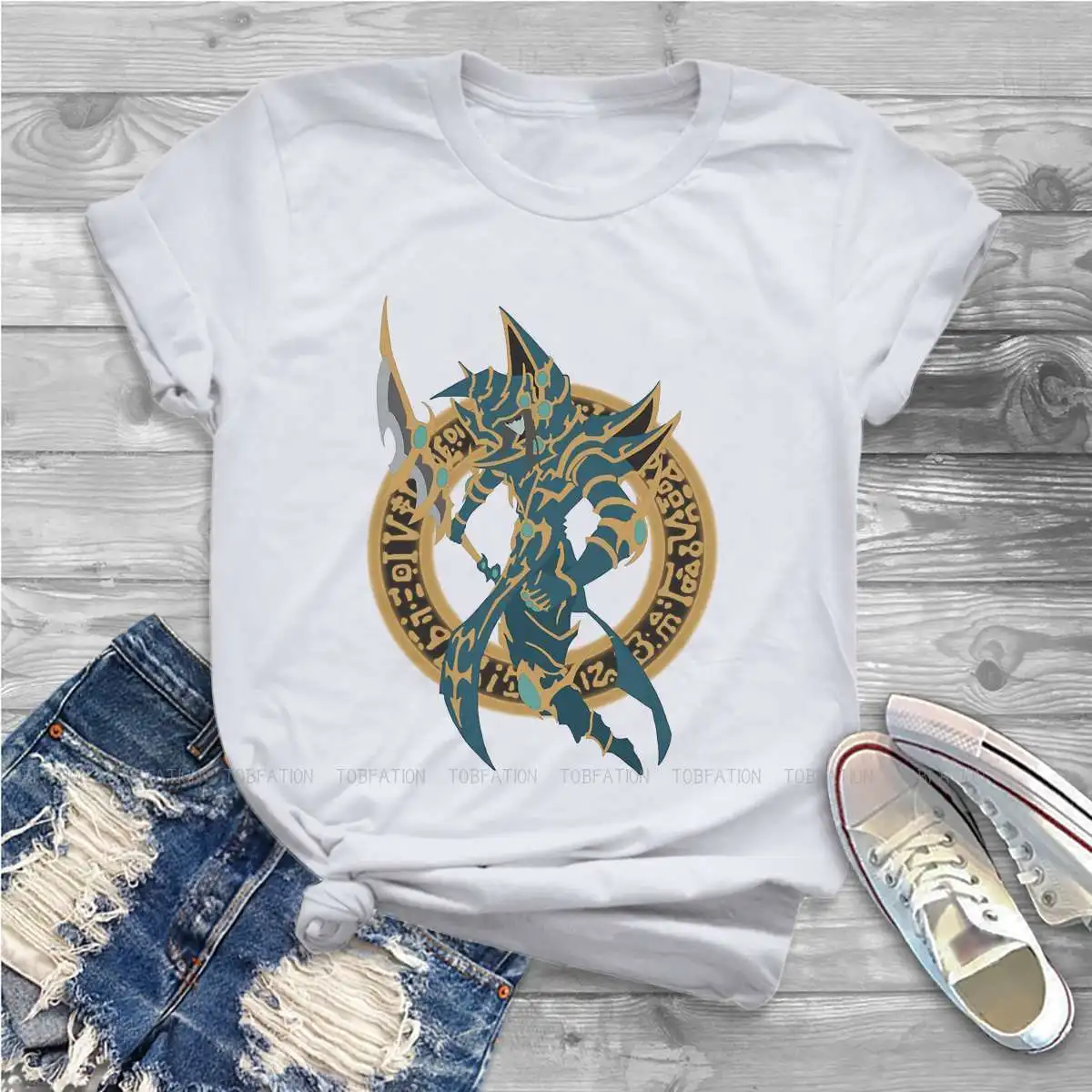 

Dark Paladin Women Tshirts Yu Gi Oh Duel Monsters Cards Game Aesthetic Vintage Female Clothing Large Cotton Graphic Short Sleeve