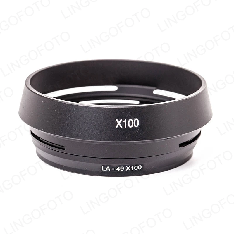 Металлическая вентилируемая бленда LC4101 с переходным кольцом 49 мм для Fuji X100 X100S Black