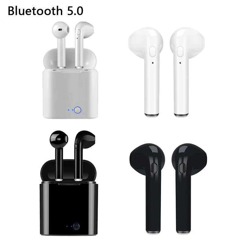 I7s TWS Earp беспроводные Bluetooth наушники спортивные стерео наушники Bluetooth гарнитура с зарядным устройством для всех смартфонов Auriculares