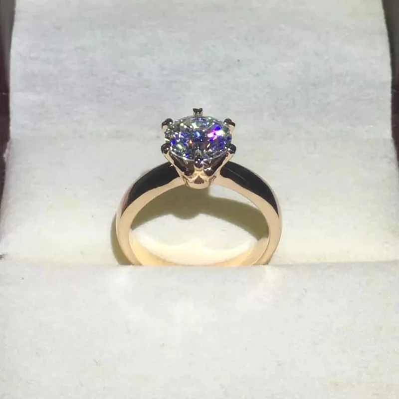 Кольцо из розового золота 18 К 1ct 2ct 3ct DF цветное лабораторное бриллиантовое кольцо сертифицированное высокое качество камень Муассанит отличная круглая огранка