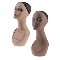 female bald mannequin head cosmetology wig cap jewelry hat display holder stand practice manikin head wigs head model