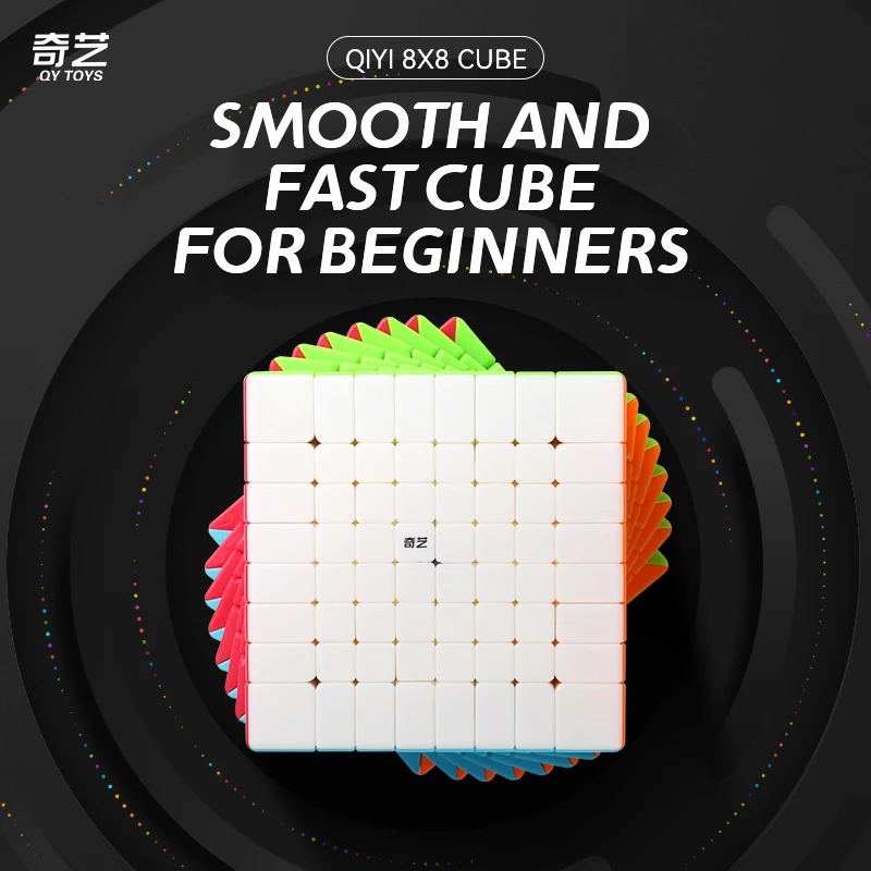 HelloCube-Cubo m&aacute;gico QiYi, rompecabezas de velocidad de alto nivel, Cubo sin pegatina, juguetes educativos para ni&ntilde;os, 8x8, 9x9-0