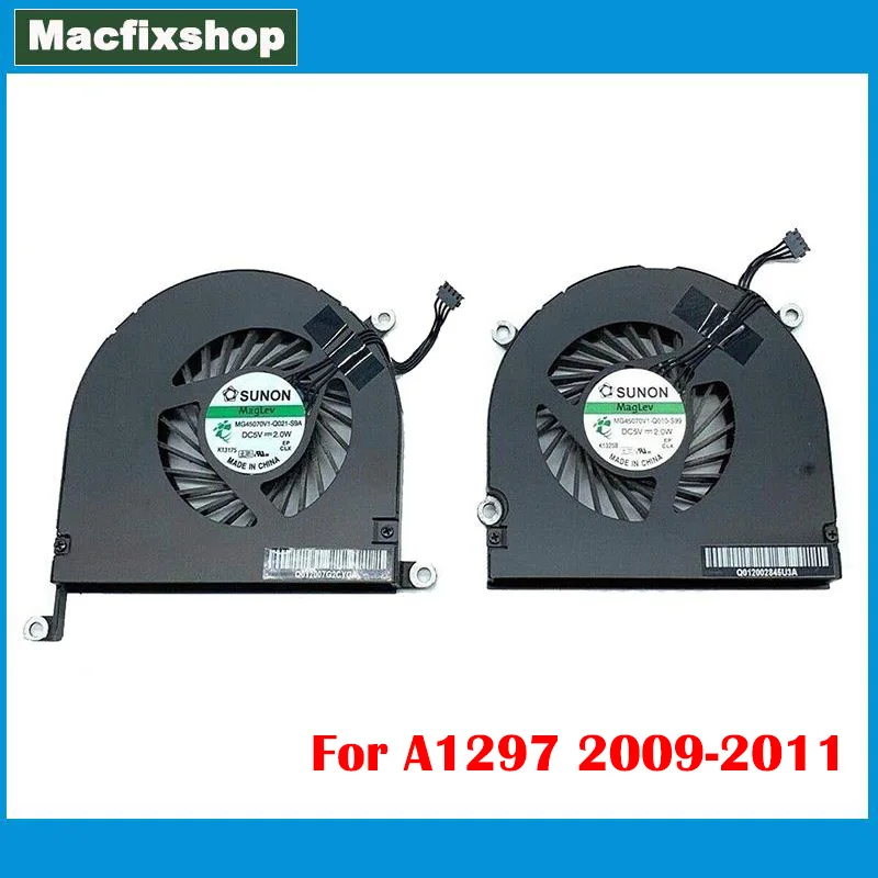 

Original 17 A1297 CPU Left with Right Cooling Cooler Fan For MacBook Pro Fan A1297 2009 2010 2011 MB604 MC226 MC024 MC725 MD311