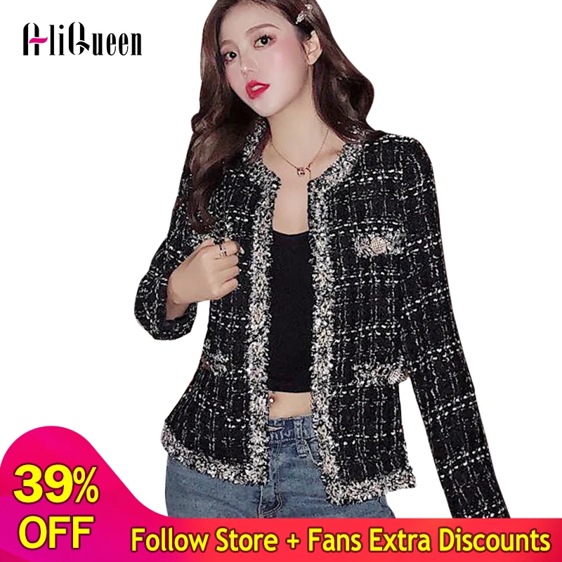 Женская твидовая куртка с кисточками на осень и зиму 2019|Женские куртки| |