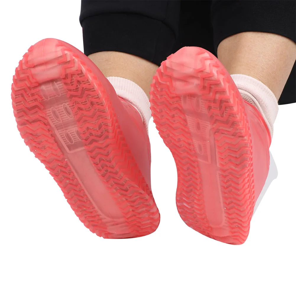 

3 Colors Silicone Overshoes Reusable Waterproof Rainproof Men Shoes Covers Rain Boots Non-slip Washable