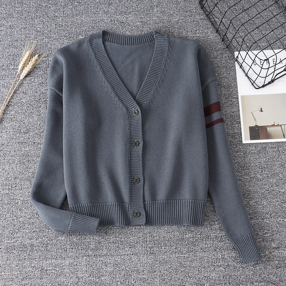 

Korean School Uniform Jk College Style Knit Cardigan Fashion V-neck Embroidery Penguin School Girls British Soft Sister Sweater
