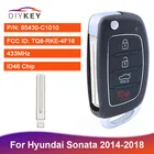 Флип-дистанционный смарт-ключ DIYKEY 95430-C1010, 433 МГц, чип ID46, 4 кнопки, для Hyundai Sonata 2014, 2015, 2016, 2017