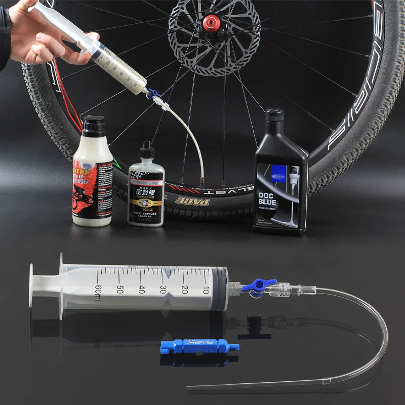 

RISK Bicycle Tubeless Tyre Sealant Injector Injection Tool Syringe MTB Road Bike Tire Tube Repair Valve Core Removal Tool