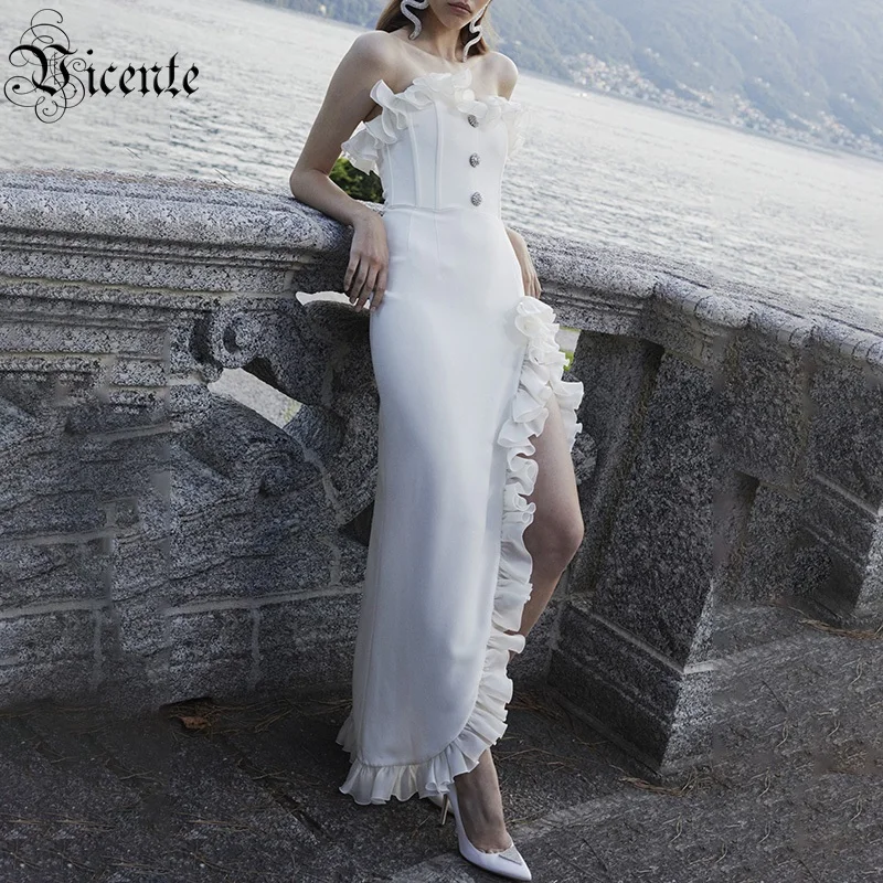 VC Бесплатная доставка 2020 белое платье сексуальный женский бюстгальтер без