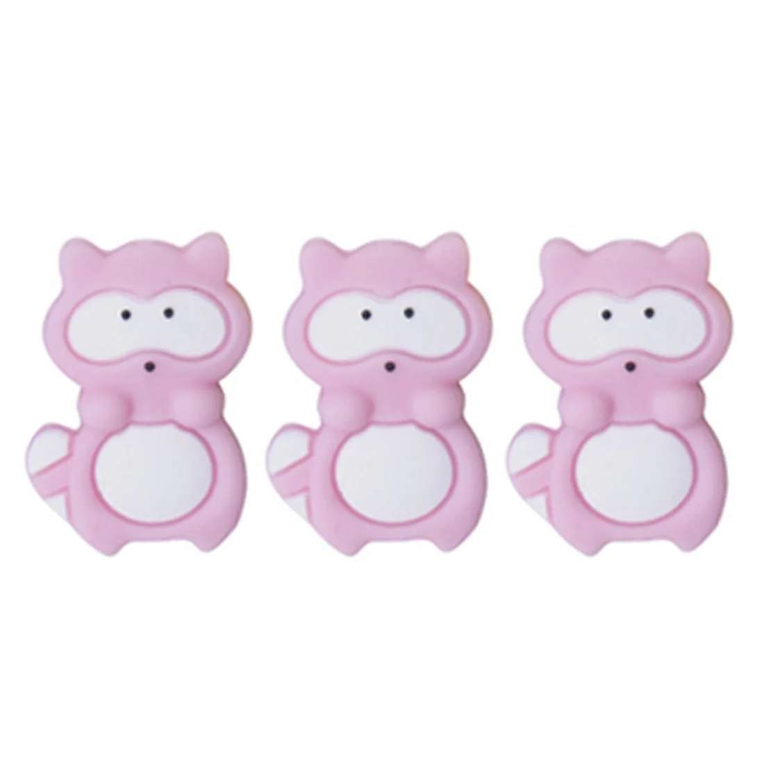 pink 3 шт Силиконовые Бусины из енота для сосок, зажим, аксессуары, Детские Прорезыватели, BPA бесплатно, DIY бусины для прорезывания зубов, ожерелье - Цвет: pink