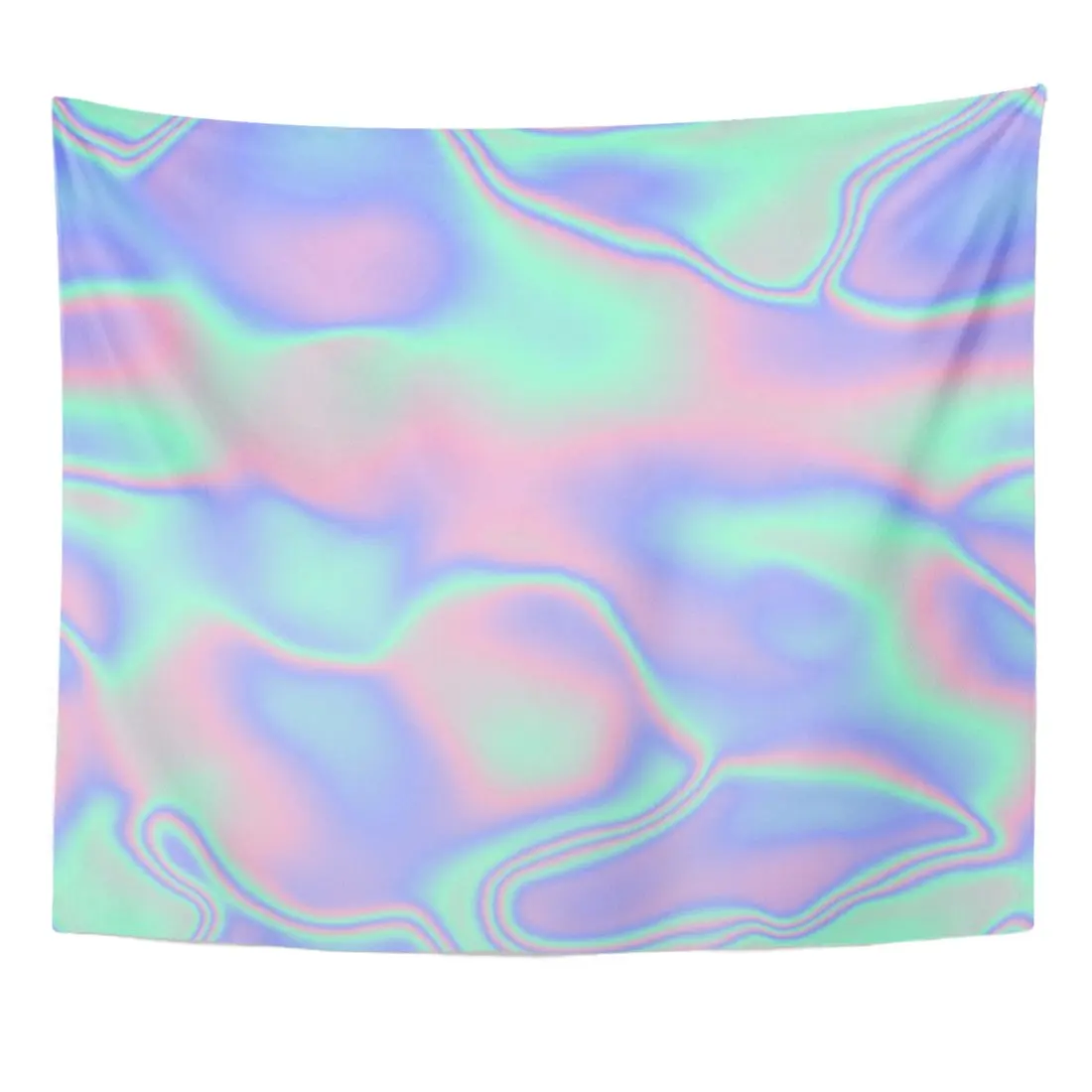 Голограмма с розовыми голографическими волнами Фиолетовый Радужный