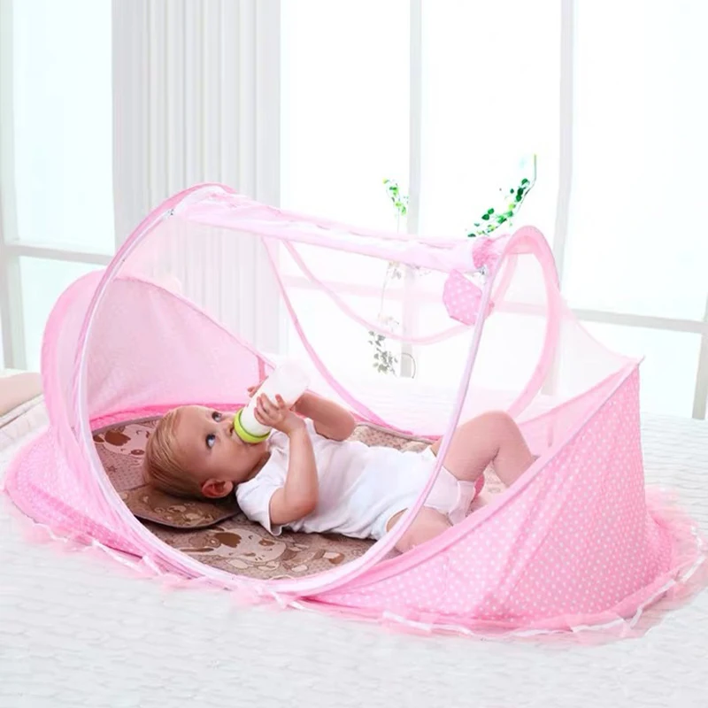 

Baby Crib Multifunctional Folding Mini Babies Cot Travel Bed Comfortable Soft Mosquito Net Sun Protection Newborns Camping Nest