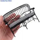 Миниатюрный диван для кукольного домика 1:12, двухместный диван для гостиной, сада