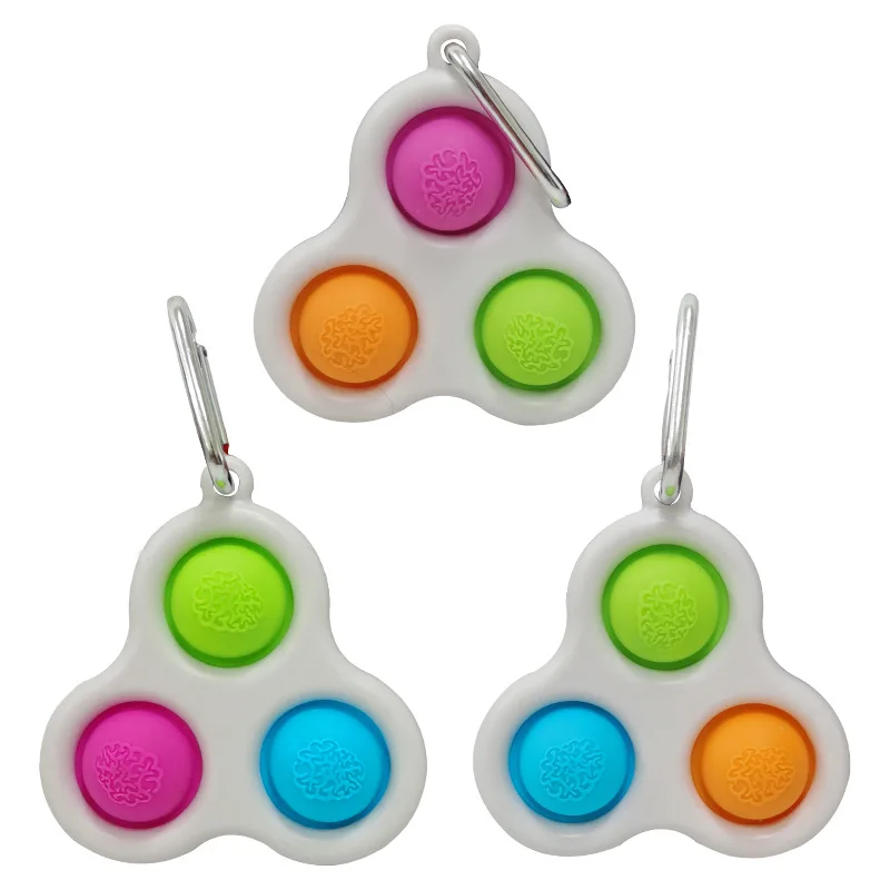 

Simple Dimple Fidget Toys,Beylor Fidget Toys for Adults Kid Sensory Toys Easily Attaches to Keys Stress Relief Hand Toys 4 Pack