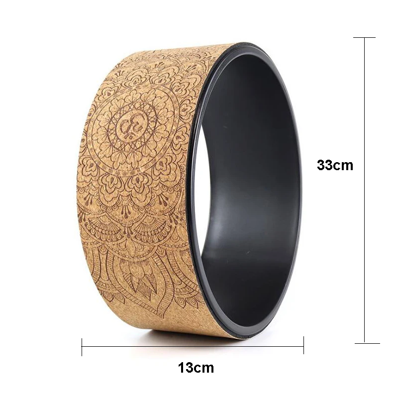 Колесо для йоги из натуральной пробки профессиональные пилатные спортивные