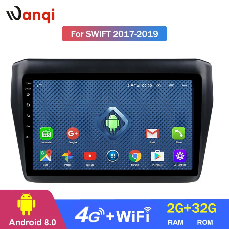 4G Lte All Netcom Wanqi 9 1 для Suzuki Swift 2017 2018 2019 автомобильный DVD мультимедийный плеер GPS