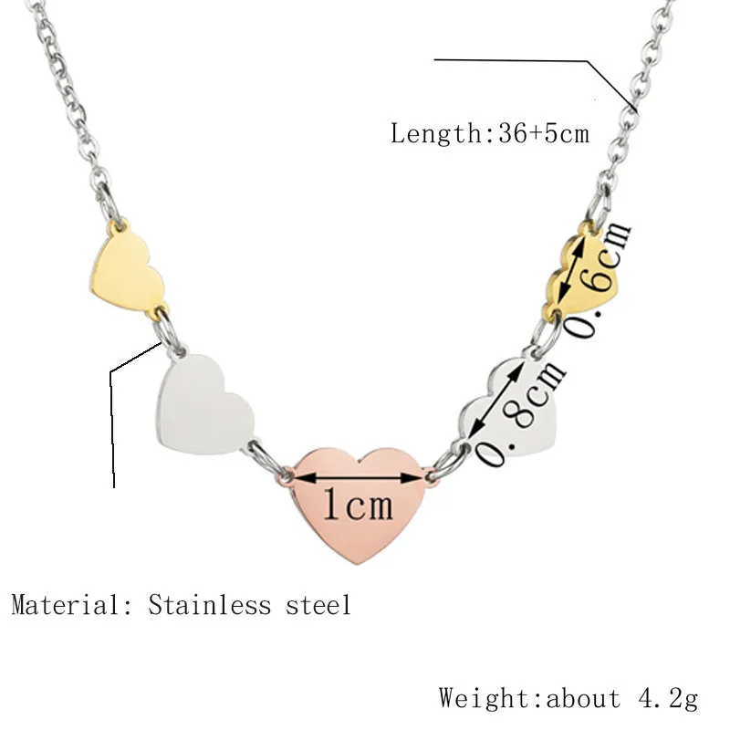 Женское Ожерелье из нержавеющей стали трехцветное колье с подвеской в виде карты
