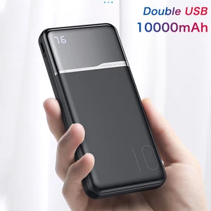 power bank 10000mah portable charger led external battery charger powerbank usb poverbank for iphone xiaomi huawei mobile phone free global shipping