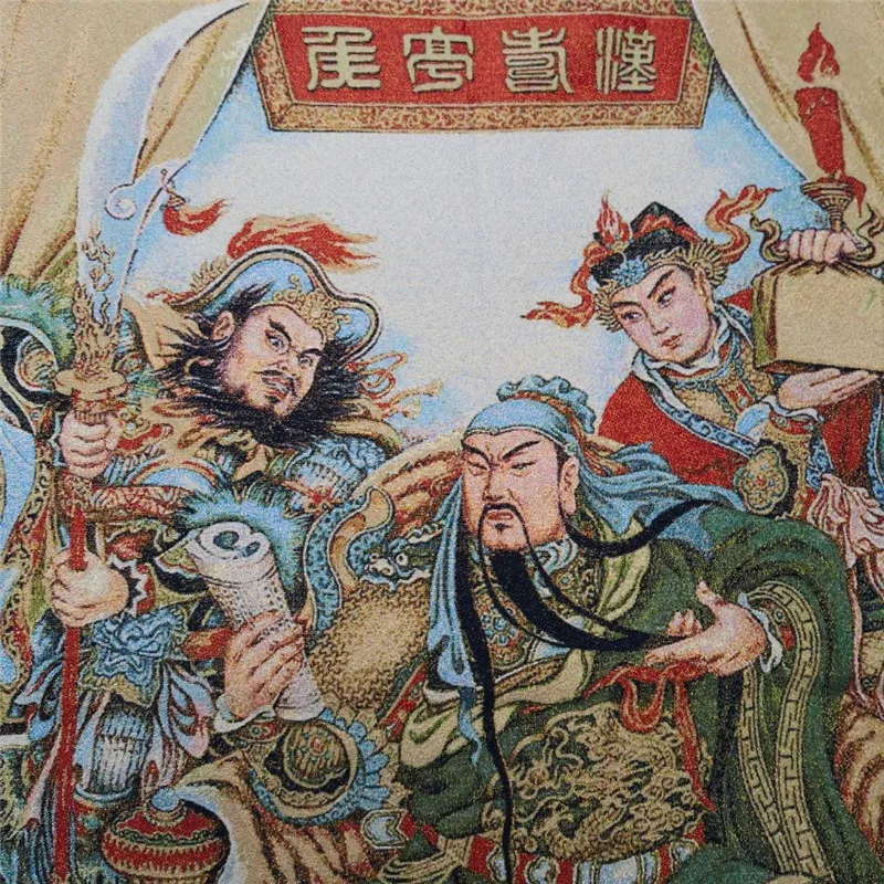 Китайская старая тибетская шелковая танка подвесная картина Fengshui Guan Gong 60x90 м | Дом