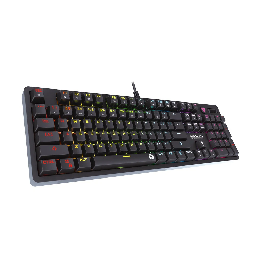 Механическая игровая клавиатура 104 клавиши USB Проводная RGB цветная с подсветкой