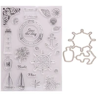 diy clear stamp rubber stamping card hand account rubber stamps navigation sailing conch stamp