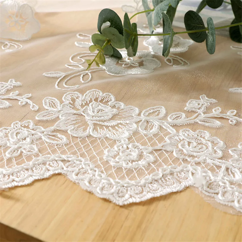 Embroidered Tulle Изящные тюлевые шторы с цветочной вышивкой для гостиной в деревенском стиле, чистый тюль для балкона, X-HM124#30 - Цвет: Embroidered Tulle