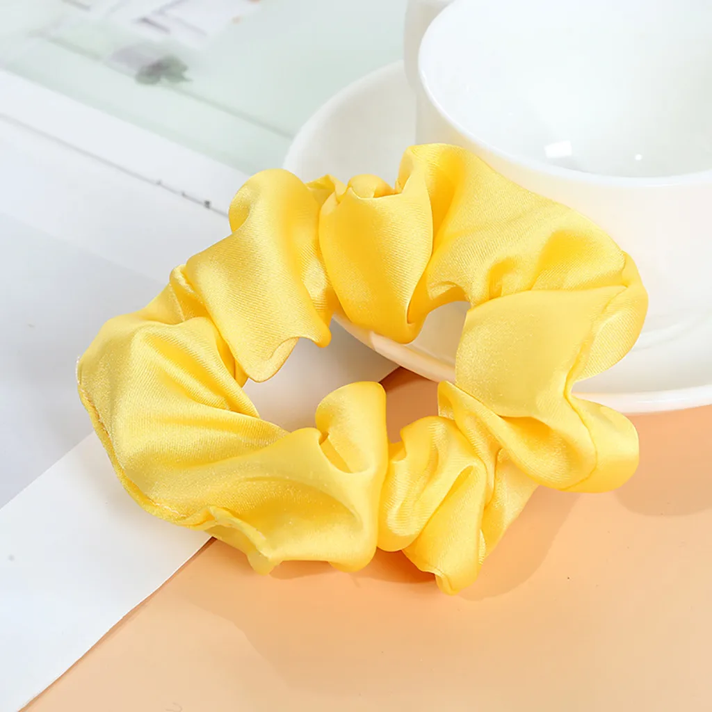 1 шт. шелковая резинка для волос эластичные резинки однотонные женские