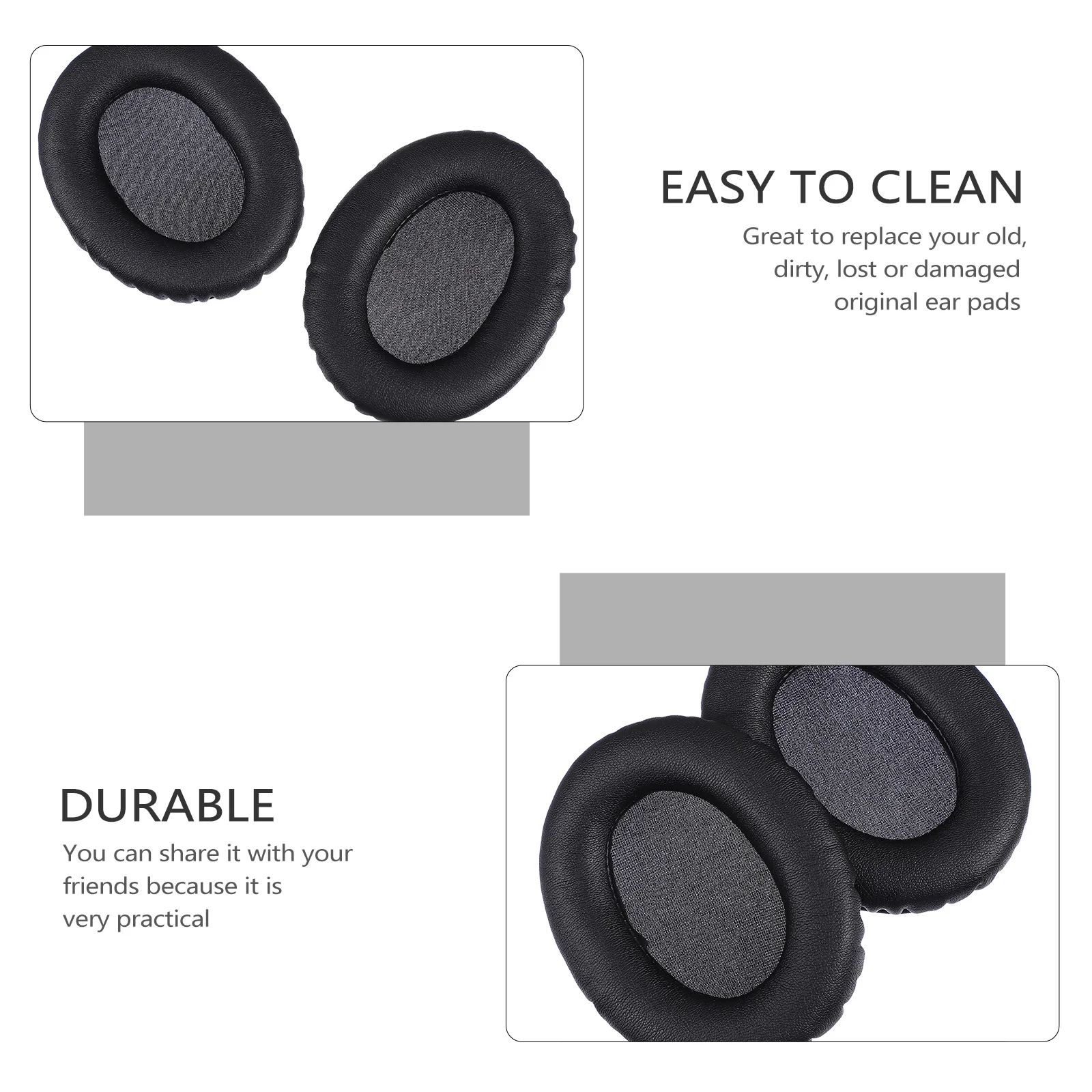 

2pcs Headphone Ear Pads Ear Covers Compatible for HyperX Cloud II