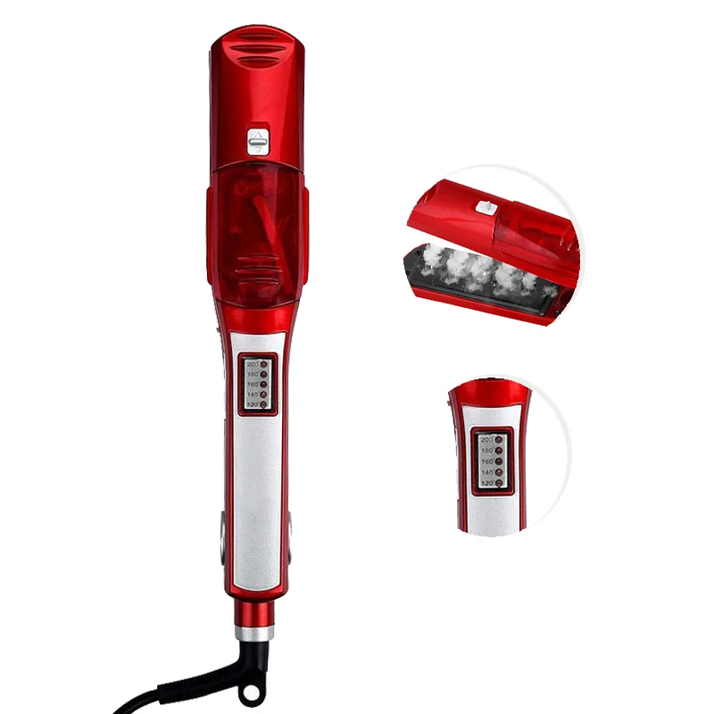 

Electric Steam Hair Straightener Tourmaline Ceramic Flat Iron Hair Straightening Curling Steamer Professional Hair Care Styler