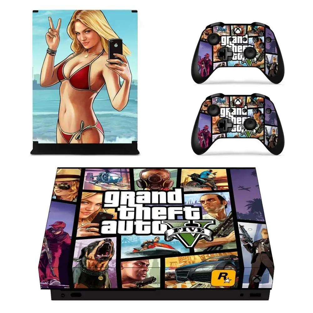 Grand Theft Auto V игра GTA 5 кожного покрова консоль & Наклейка на контроллер для Xbox One X