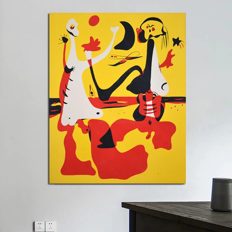 Joan Miro художественная абстрактная настенная живопись холст постеры печать