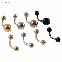 leosoxs 10pcs explosive personalized curved rod threaded belly button nail exquisite piercing jewelry