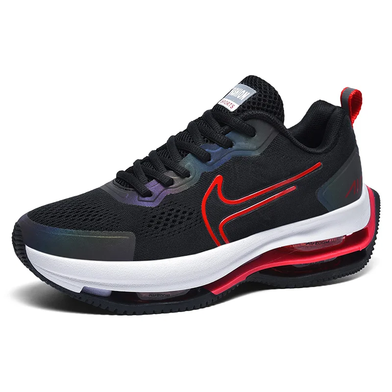 

Модные мужские дышащие сетчатые светящиеся кроссовки с двойной воздушной подушкой Лазерная обувь для бега амортизирующие износостойкие б...