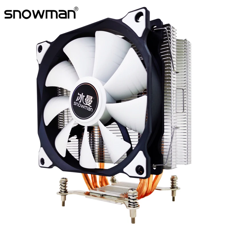 Кулер для процессора SNOWMAN 4 тепловых трубы RGB 120 мм PWM контактный Intel|Кулеры и
