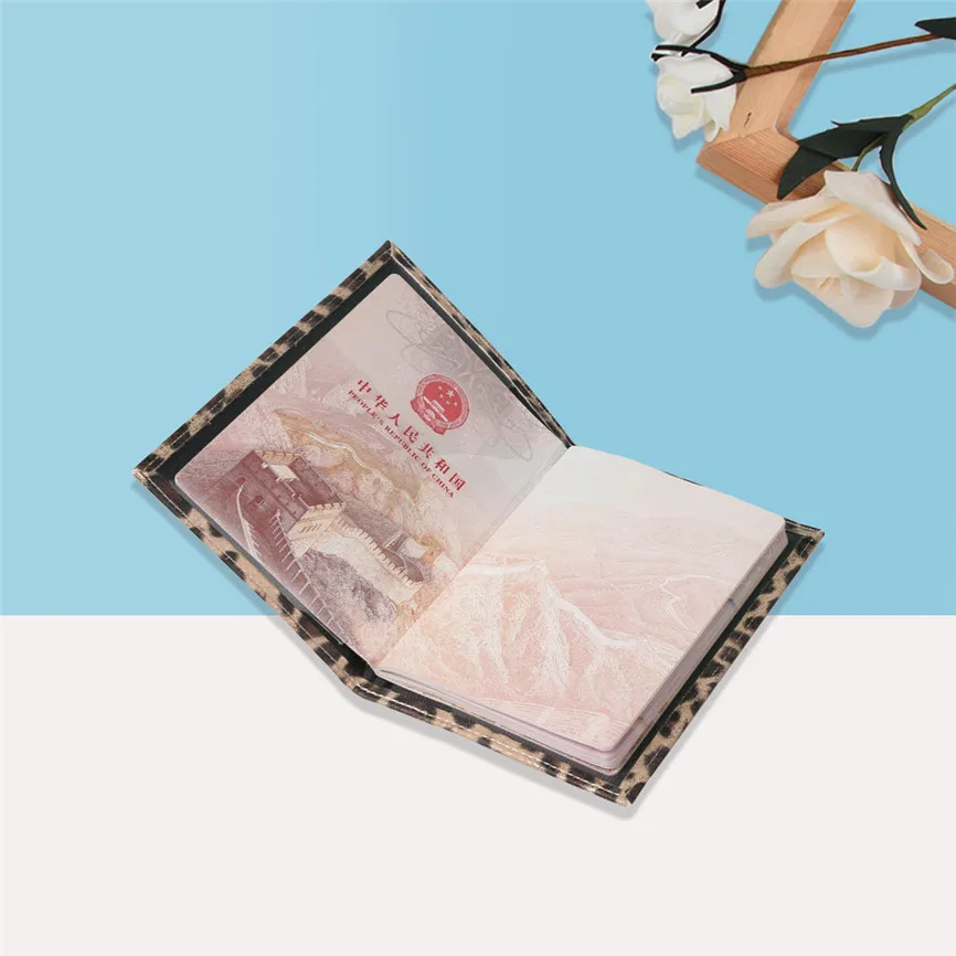 Визитная посылка держатель для паспорта протектор Леопардовый кошелек визитная