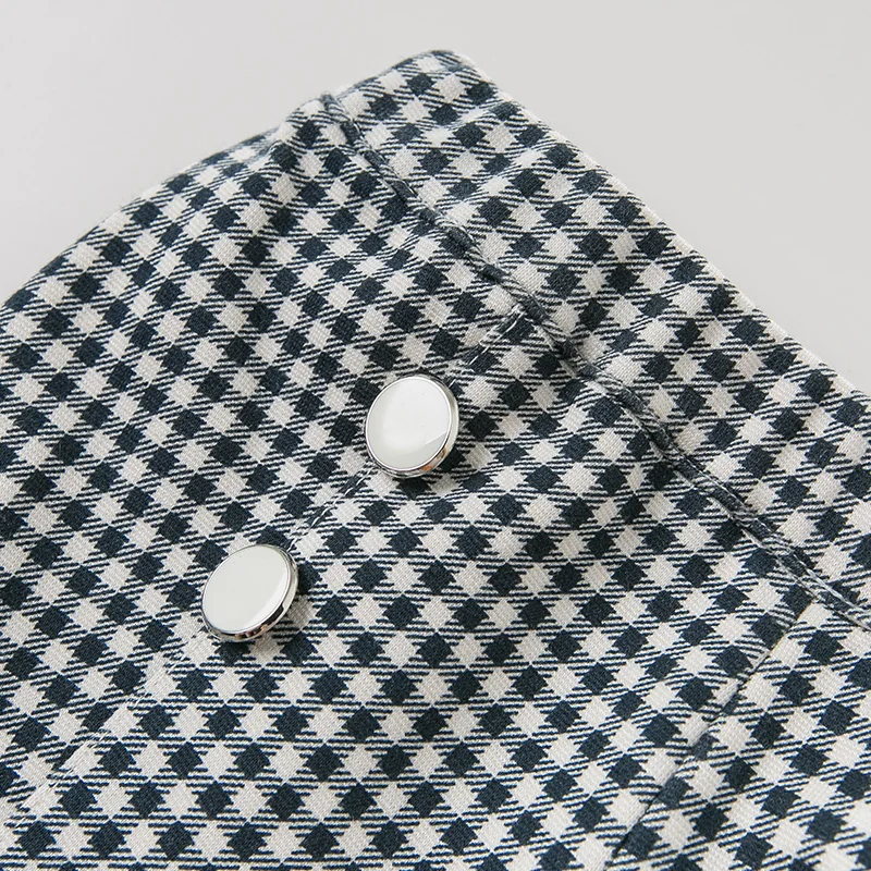 DBM11129 dave bella/осенние модные клетчатые штаны для маленьких девочек детские длинные